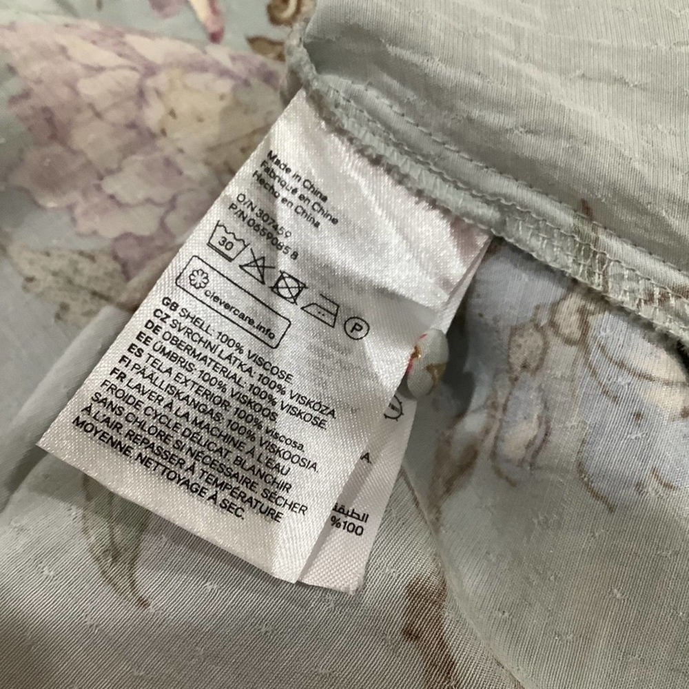 GP&J Baker X H&M Floral Bird Print Boxy Viscose Shift Dress Raglan Half Sleeve - Picture 13 of 16
